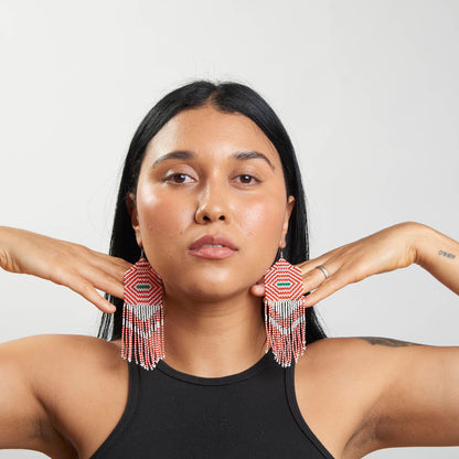 Brinco Artesanal de Miçanga Povo Kayapó