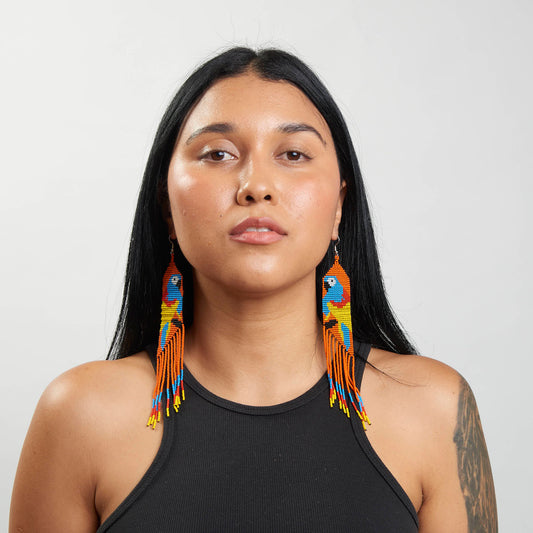 Brinco Artesanal de Miçanga Povo Kanela