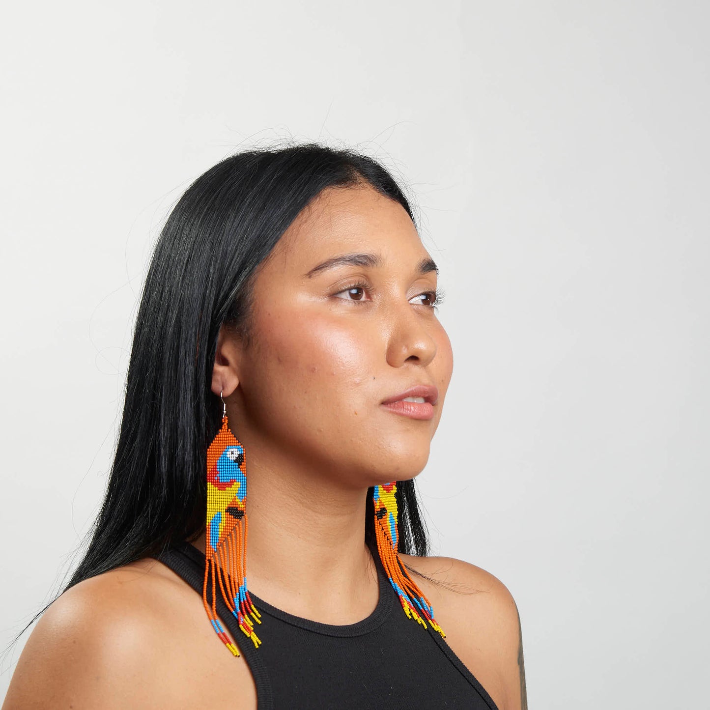 Brinco Artesanal de Miçanga Povo Kanela