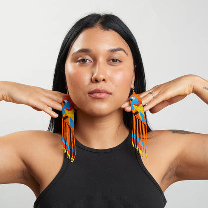 Brinco Artesanal de Miçanga Povo Kanela