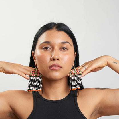 Brinco Artesanal de Miçanga Povo Kayapó