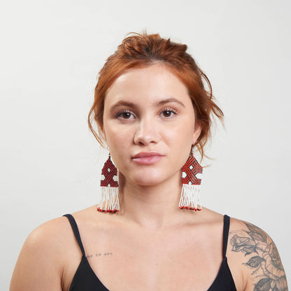 Brinco Artesanal de Miçanga Povo Kayapó