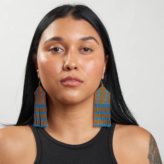 Brinco Artesanal de Miçanga Povo Kayapó