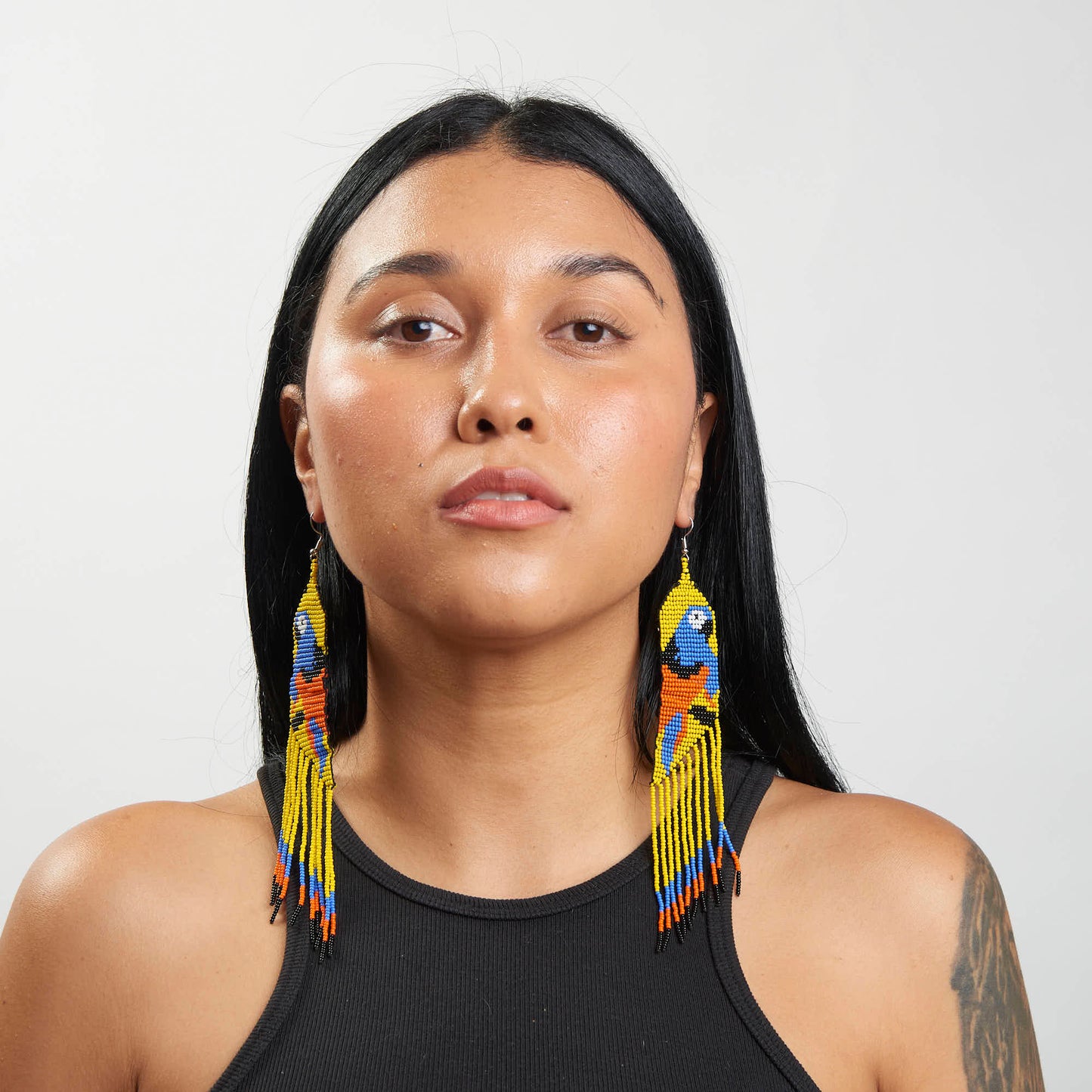 Brinco Artesanal de Miçanga Povo Kanela