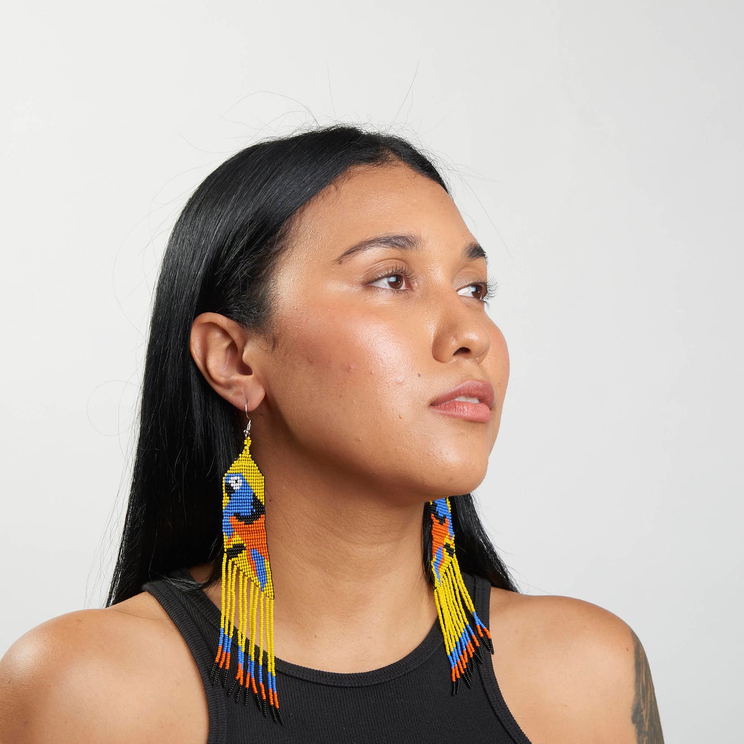 Brinco Artesanal de Miçanga Povo Kanela