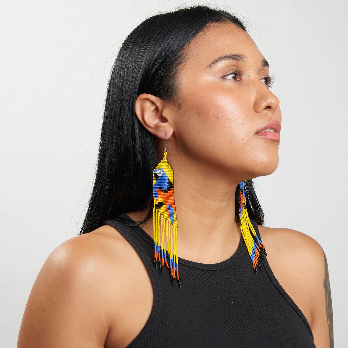 Brinco Artesanal de Miçanga Povo Kanela