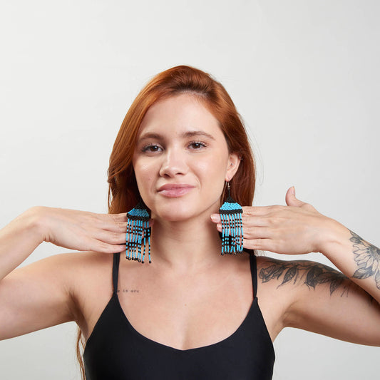 Brinco Artesanal de Miçanga Povo Kayapó