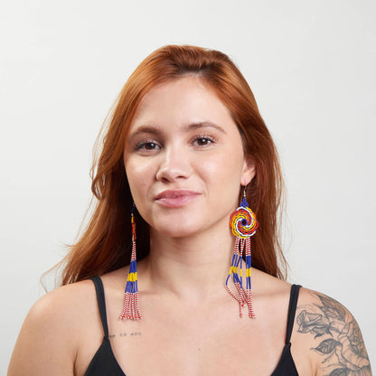 Brinco Artesanal de Miçanga Povo Kanela