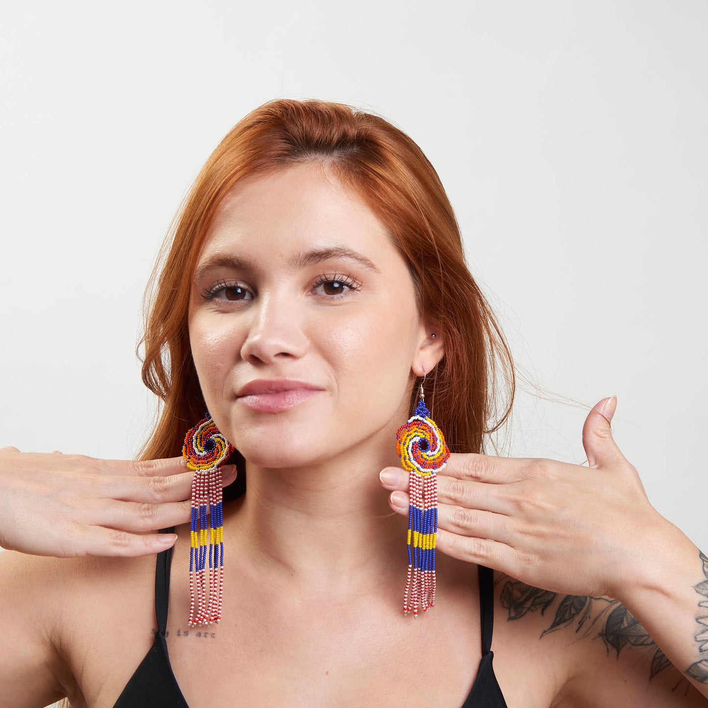 Brinco Artesanal de Miçanga Povo Kanela