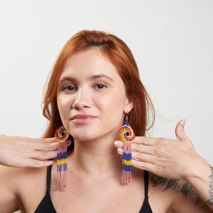 Brinco Artesanal de Miçanga Povo Kanela