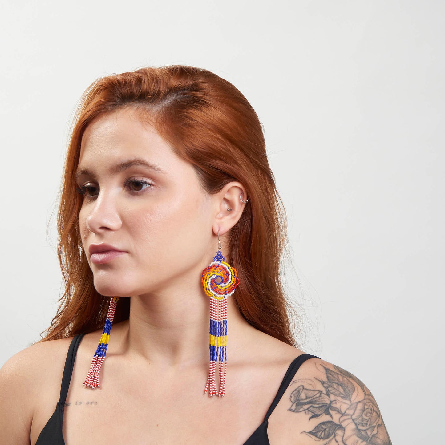 Brinco Artesanal de Miçanga Povo Kanela