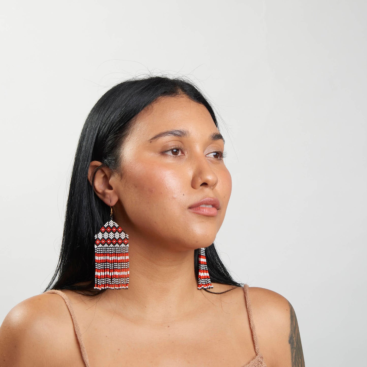 Brinco Artesanal de Miçanga Povo Kayapó