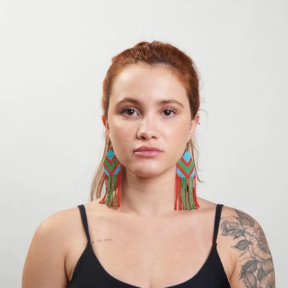 Brinco Artesanal de Miçanga Povo Kayapó