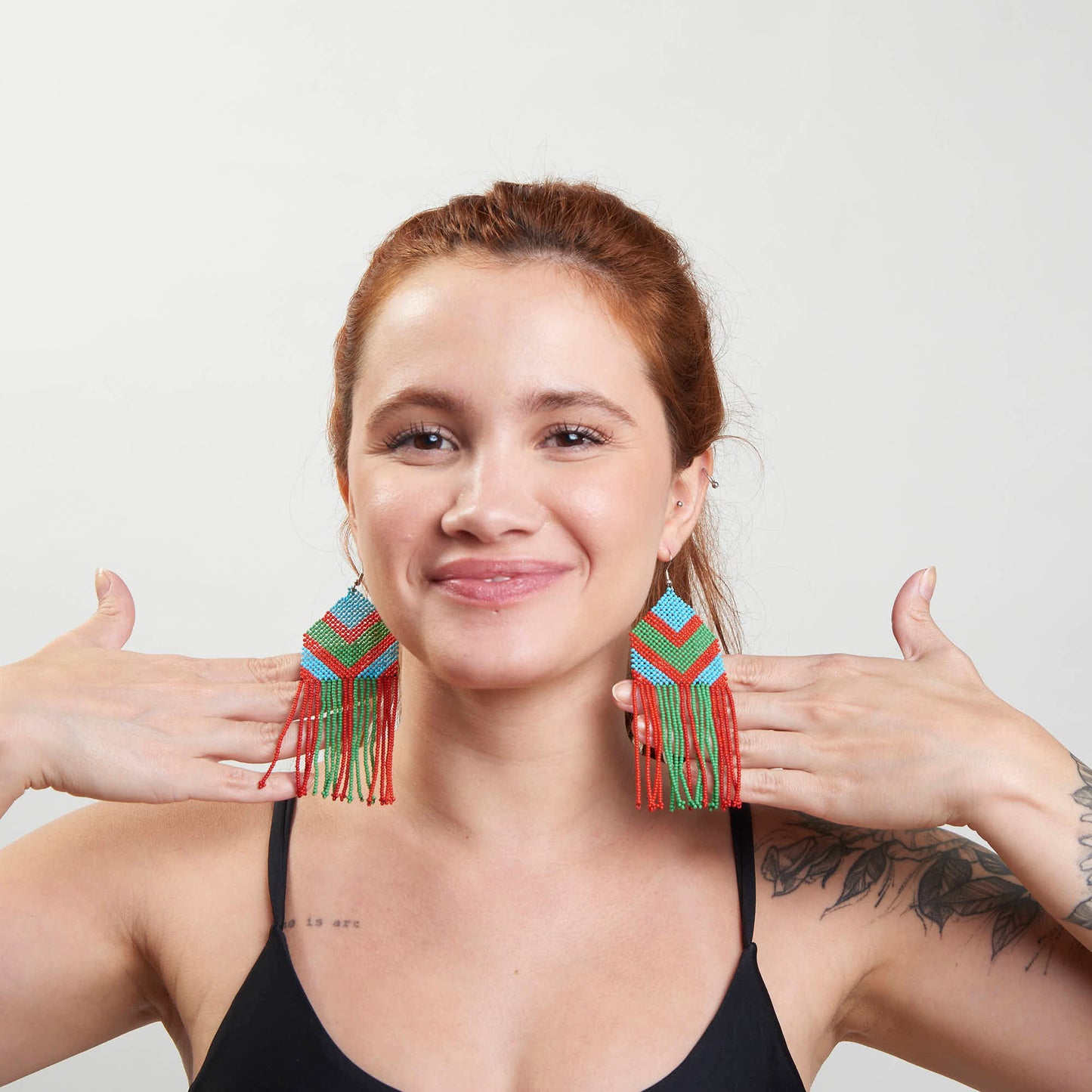 Brinco Artesanal de Miçanga Povo Kayapó