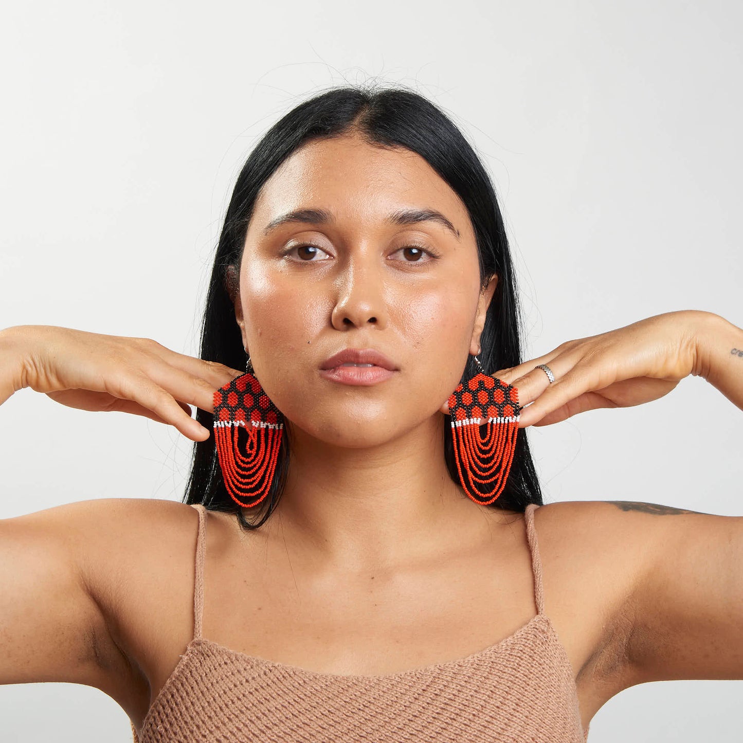 Brinco Artesanal de Miçanga Povo Kayapó