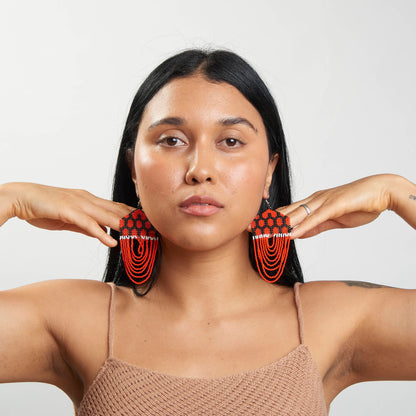 Brinco Artesanal de Miçanga Povo Kayapó