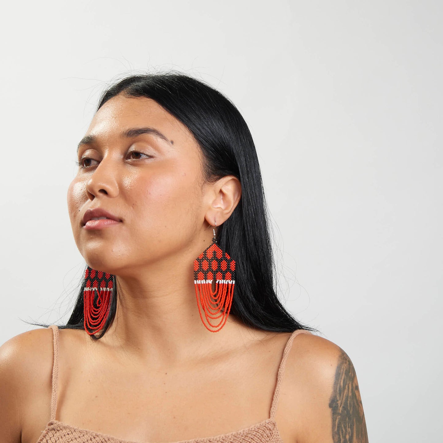 Brinco Artesanal de Miçanga Povo Kayapó