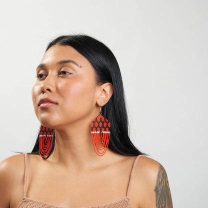 Brinco Artesanal de Miçanga Povo Kayapó