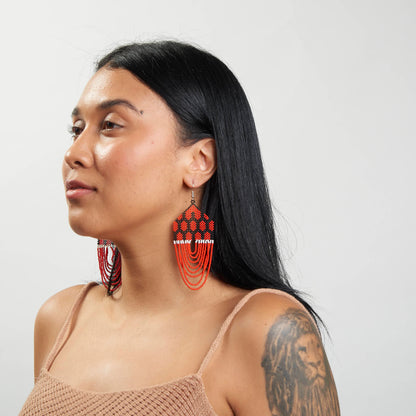 Brinco Artesanal de Miçanga Povo Kayapó