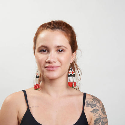 Brinco Artesanal de Miçanga Povo Kayapó