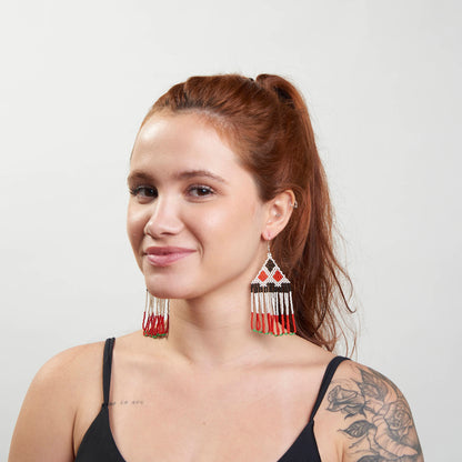 Brinco Artesanal de Miçanga Povo Kayapó