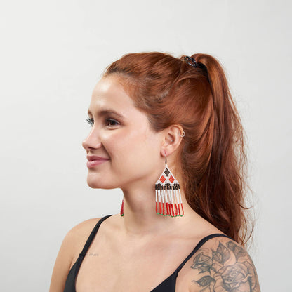 Brinco Artesanal de Miçanga Povo Kayapó