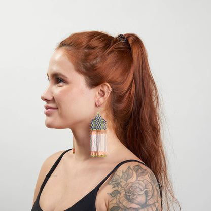 Brinco Artesanal de Miçanga Povo Kayapó