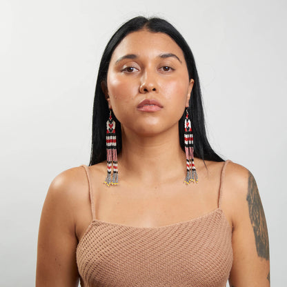 Brinco Artesanal de Miçanga Povo Kanela