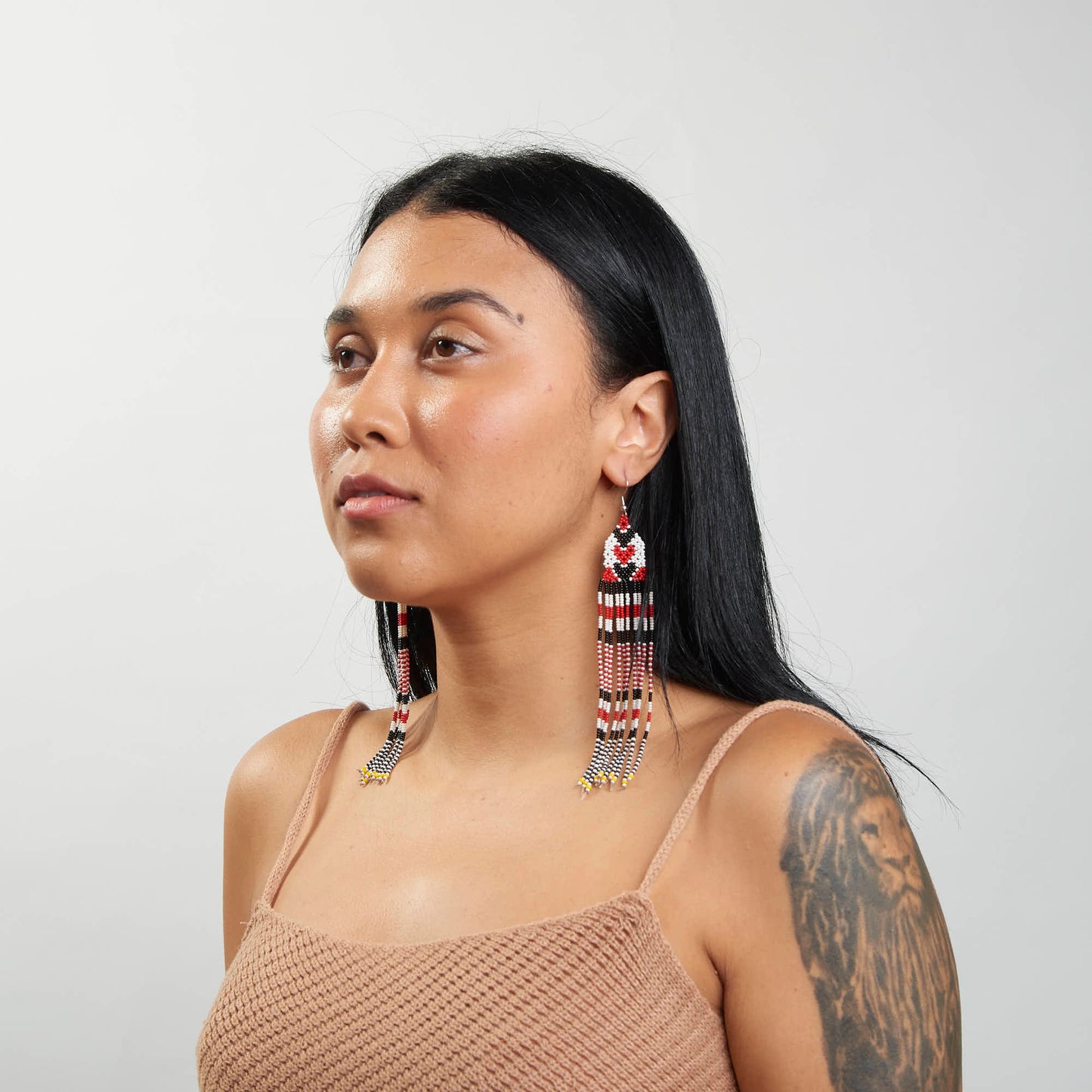 Brinco Artesanal de Miçanga Povo Kanela