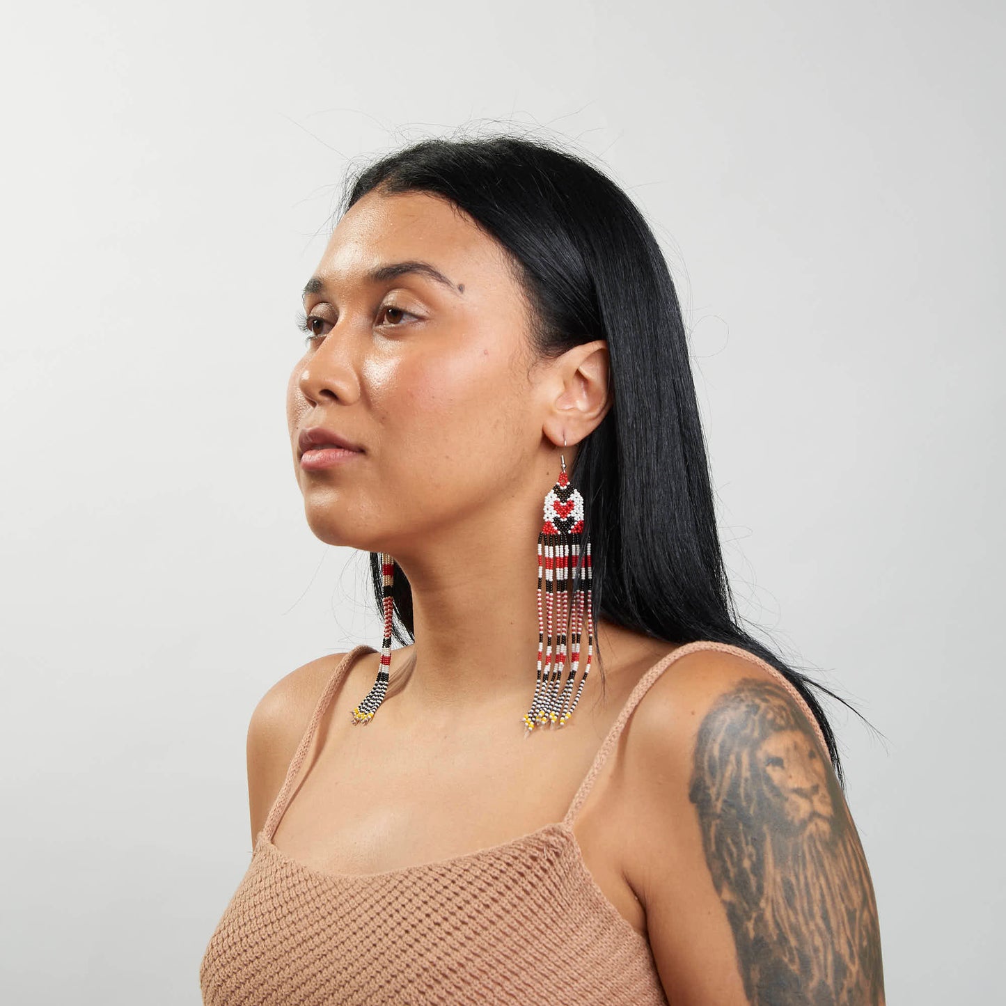 Brinco Artesanal de Miçanga Povo Kanela