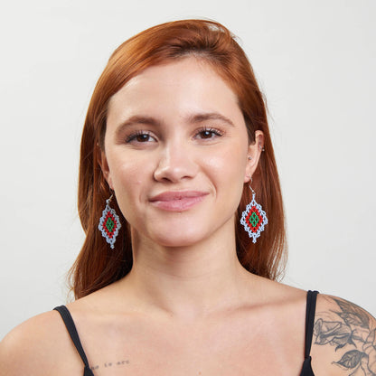 Brinco Artesanal de Miçanga Povo Kanela