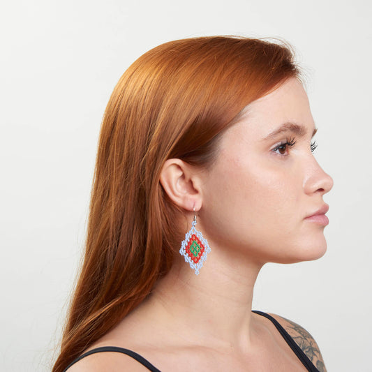 Brinco Artesanal de Miçanga Povo Kanela