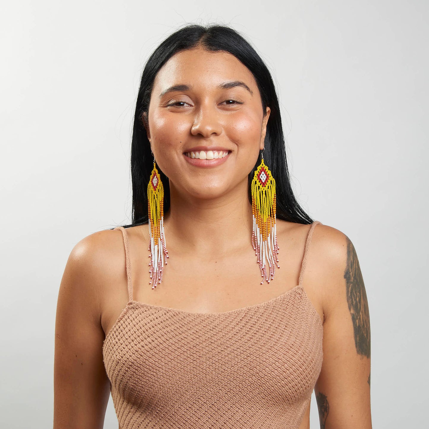 Brinco Artesanal de Miçanga Povo Kanela