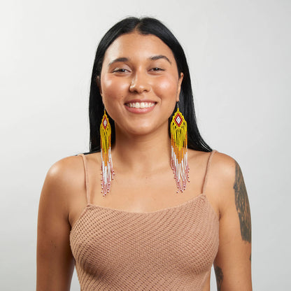 Brinco Artesanal de Miçanga Povo Kanela