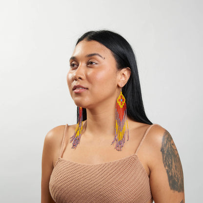Brinco Artesanal de Miçanga Povo Kanela