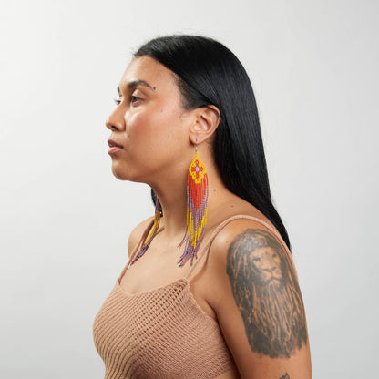 Brinco Artesanal de Miçanga Povo Kanela