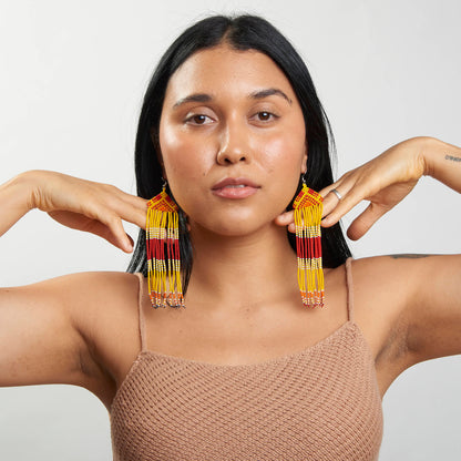 Brinco Artesanal de Miçanga Povo Kanela