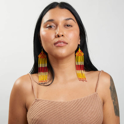 Brinco Artesanal de Miçanga Povo Kanela