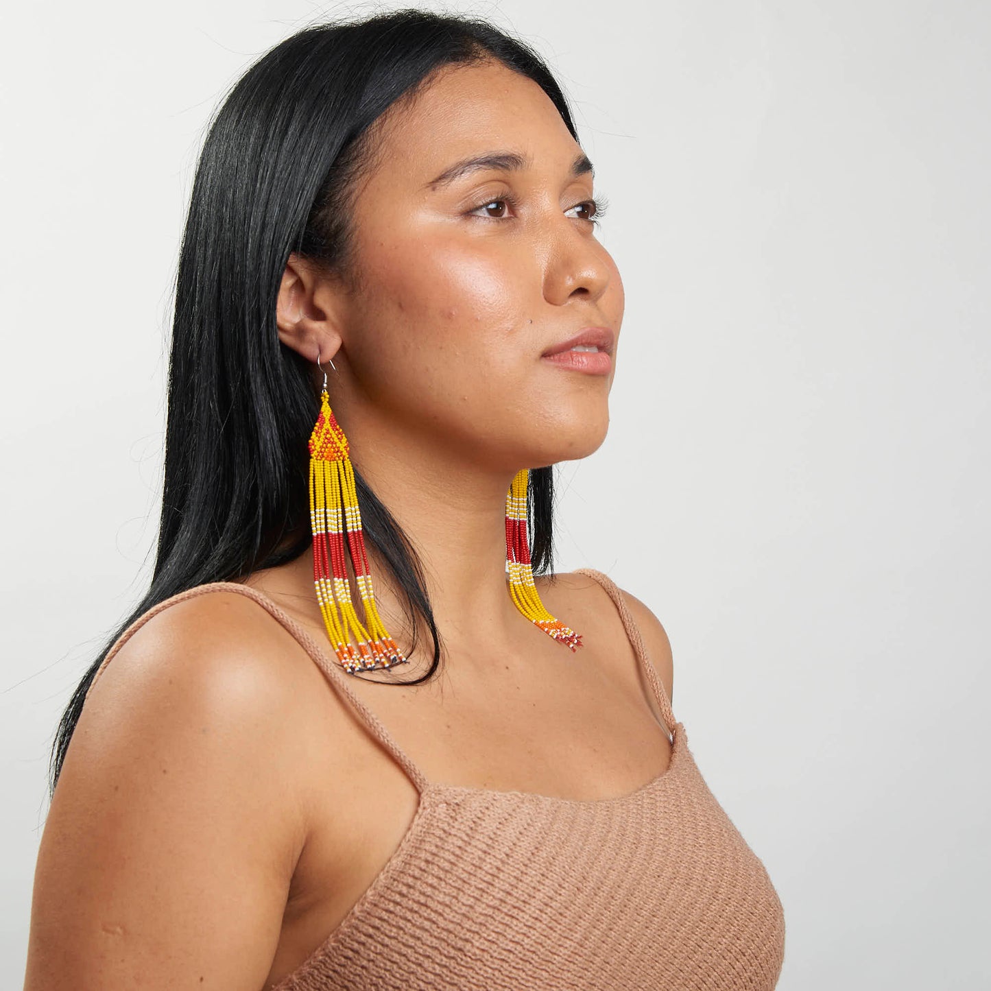 Brinco Artesanal de Miçanga Povo Kanela