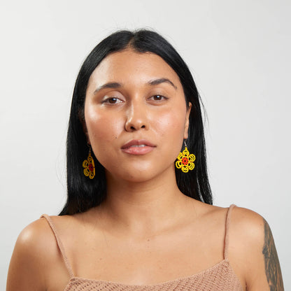 Brinco Artesanal de Miçanga Povo Kanela