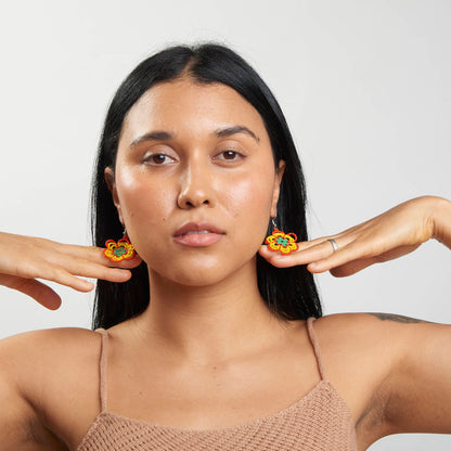 Brinco Artesanal de Miçanga Povo Kanela