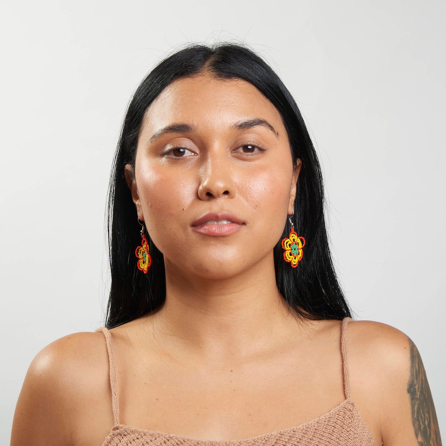 Brinco Artesanal de Miçanga Povo Kanela