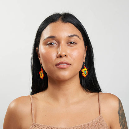 Brinco Artesanal de Miçanga Povo Kanela