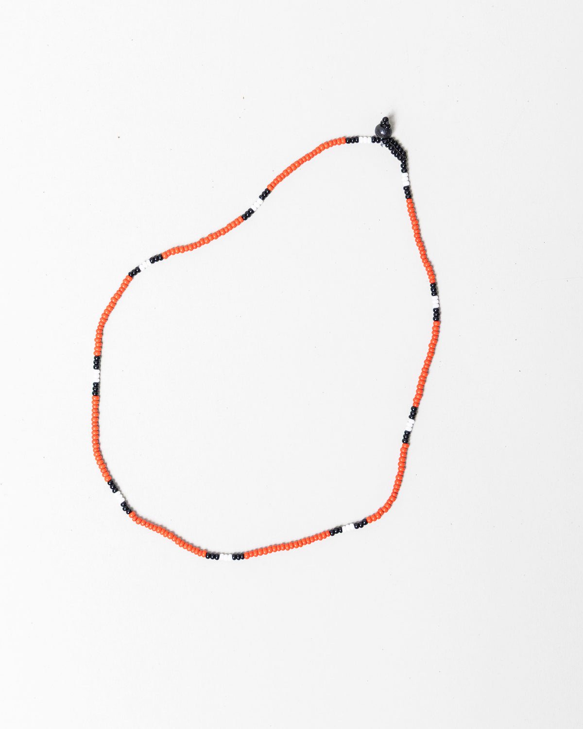 Colar Indígena de Miçanga Branco Preto Vermelho Povo Wai-Wai