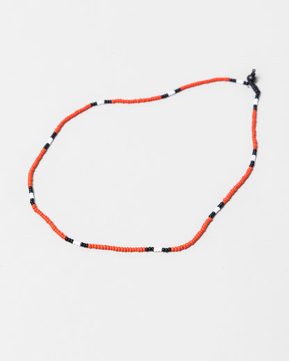 Colar Indígena de Miçanga Branco Preto Vermelho Povo Wai-Wai