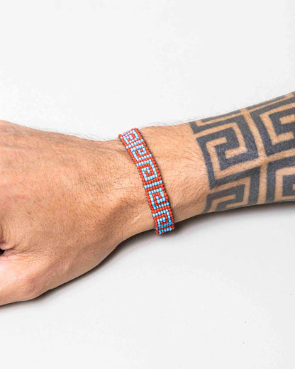 Pulseira Indígena de Miçanga Ajustável Povo Wai-Wai
