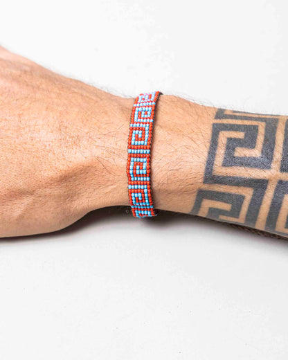 Pulseira Indígena de Miçanga Ajustável Povo Wai-Wai