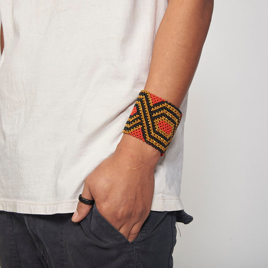 Pulseira de Miçanga Elástica Povo Kamayurá
