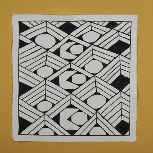 Tela Pintada Grafismo Povo Kamayurá