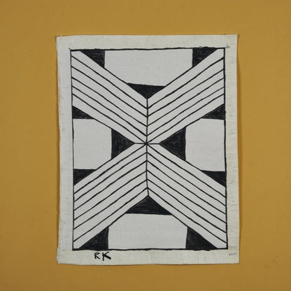Grafismo em Tela Artesão Kamayurá
